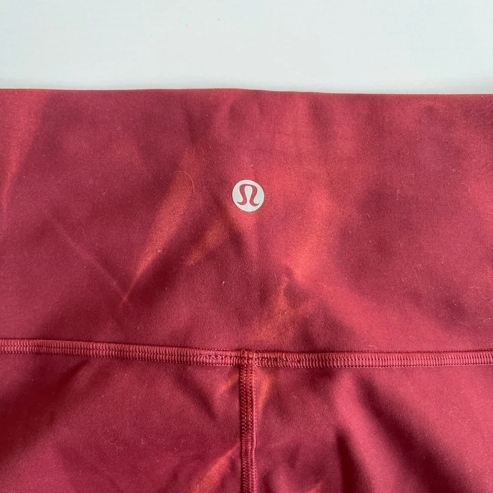 Lululemon Athletica Deep Red tie dye Leggings
